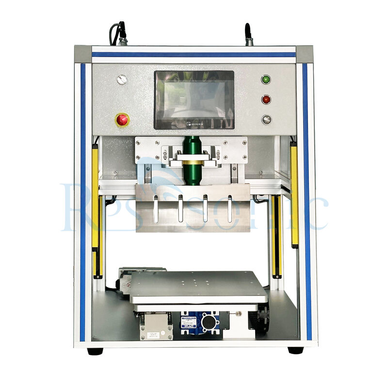Sistem pemotong kue ultrasonik semi-otomatis yang sangat efisien, pisau ultrasonik untuk mesin roti